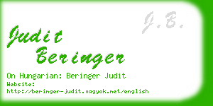 judit beringer business card